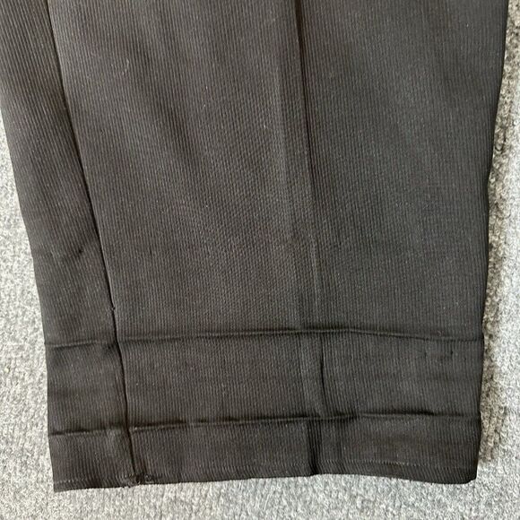 Tommy Bahama Dress Pants Mens 40 (38x29) Black Silk Pleated High Rise‎ Adult - Picture 4 of 9